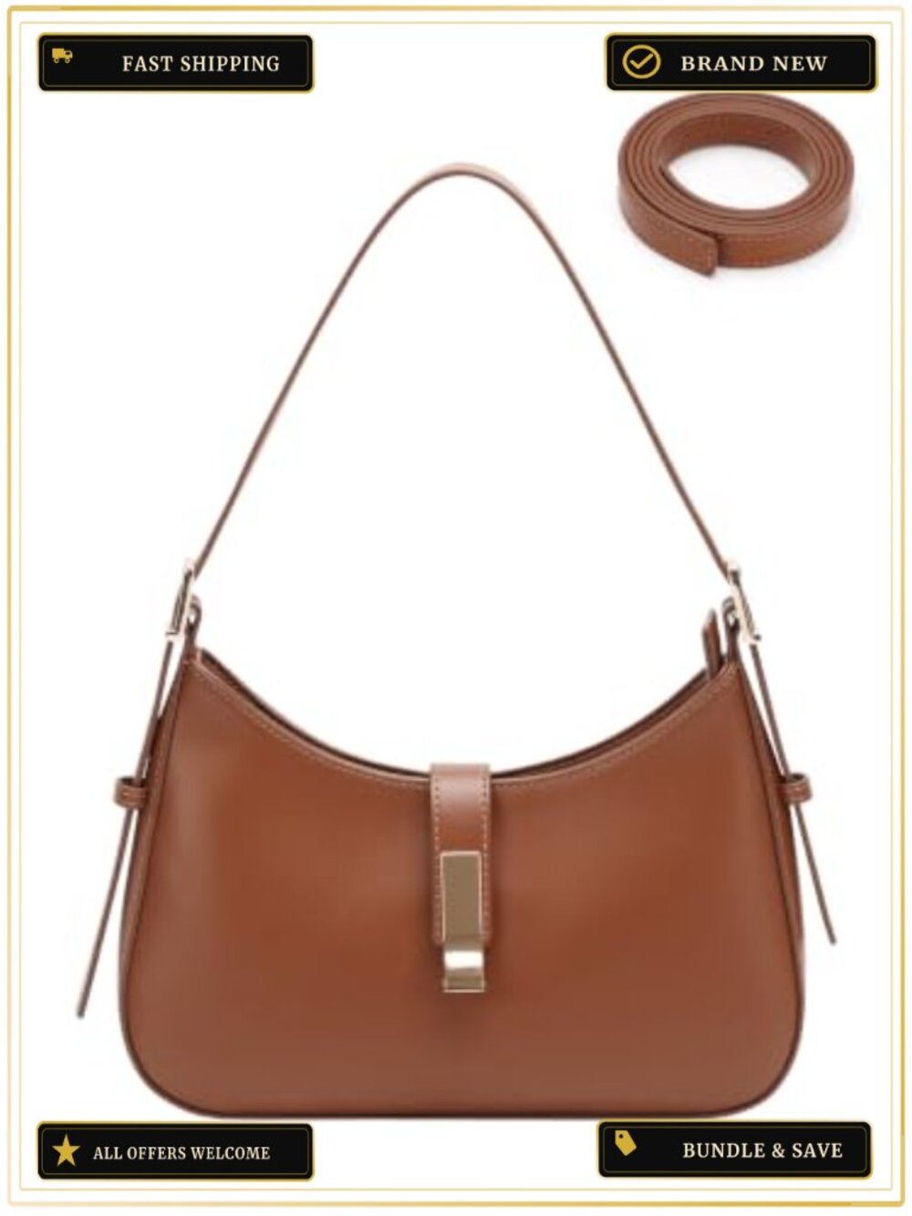 Vegan Leather Small Shoulder Bag Crossbody RFID Women Handbag